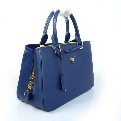 2016 Bow Tote Borse Prada Saffiano BN2244 Royal Blu Vitello