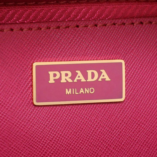 2016 Prada Saffiano Lux Top Handle Borse BL0837 Rosso Rose