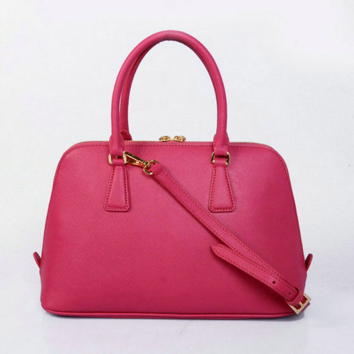 2016 Prada Saffiano Lux Top Handle Borse BL0837 Rosso Rose