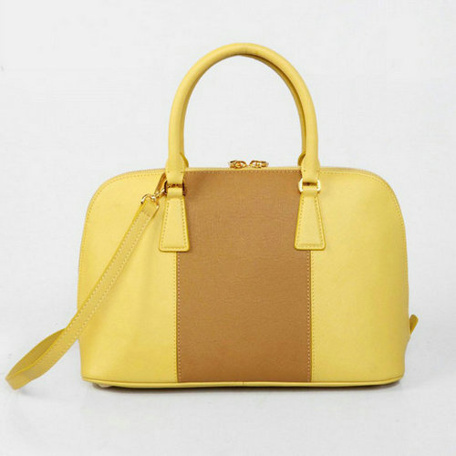 2016 Saffiano Borse Prada Due maniglia BL0837 Giallo  Albicocca Cuo