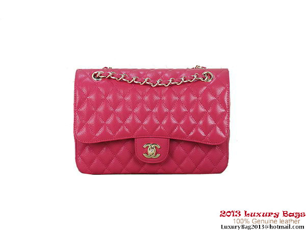 Chanel 2.55 Classic Flap Bag Rose Original Cannage Patterns Gold