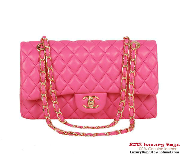 Chanel 2.55 Series Bag Rose Sheepskin Leather 1112 Gold