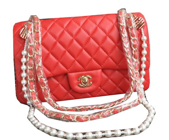 Chanel 2.55 Series Bags Sheepskin Leather A1112P Red