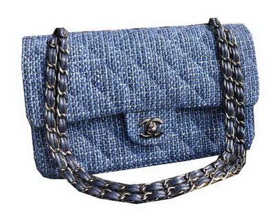 Chanel 2.55 Series Classic Flap Bag Fabric CF1112 Royal