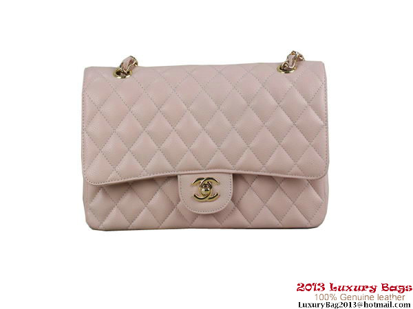 Chanel 2.55 Series Classic Flap Bag Original Cannage Patterns Leather Pink