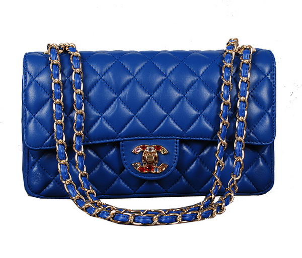 Chanel 2.55 Series Classic Flap Bag RoyalBlue Sheepskin 1112 Multicolour