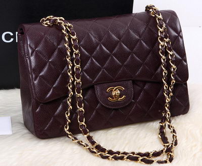 Chanel 2.55 Series Flap Bag Original Cannage Pattern Leather A1112 Burgundy