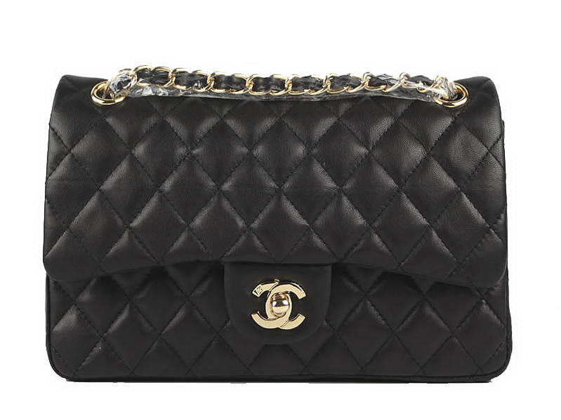 Chanel 2.55 Series Original Leather Flap Bag A01112 Black Golden