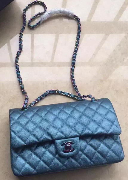 Chanel 2.55 Series Double Flap Bag Original Lambskin Leather A1112 Blue