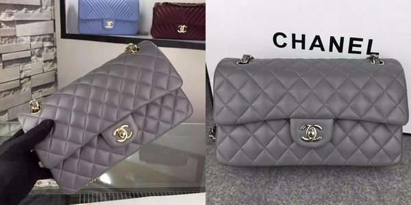 Chanel 2.55 Series Flap Bag Lambskin Leather A5024 Grey