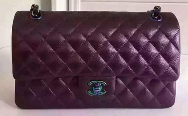 Chanel 2.55 Series Flap Bag Original Deer Leather A1112 Purple