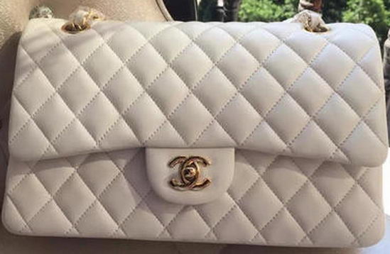 Chanel 2.55 Series Flap Bag White Original Leather A01112 Gold