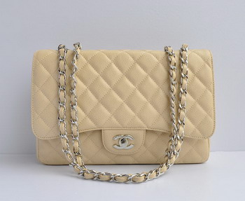 Chanel 2.55 Flap Bag 28600 Cream with silver chain