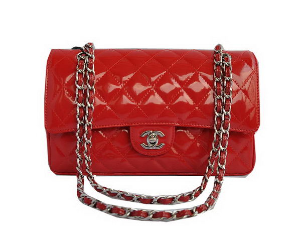 Chanel Classic Flap Bag 2.55 Series Patent Leather CHA1112 Red