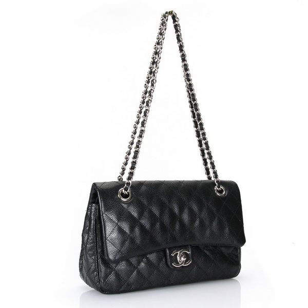 Chanel Classic Flap Bag Caviar Leather A1112 Black