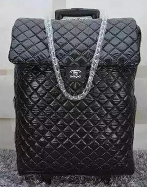 Chanel Classic Quilted Nylon Trolley A57438 Black