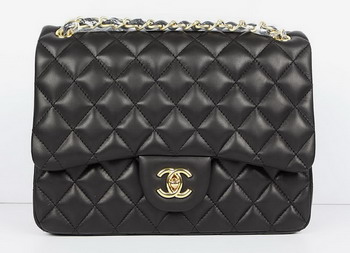 Chanel Jumbo Lambskin Quilted Flap Bag A58600 Black