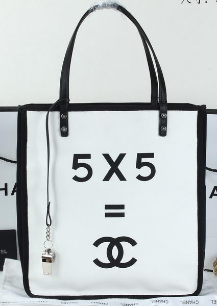 Chanel Ladies First Tote Shopping Bag A93682 White