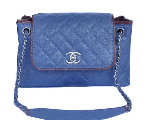 Chanel Large Caviar Leather Messenger Bag A90456 Royal