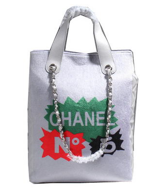 Chanel Patchwork Shearling Large Shopping Bags CHA2202 Grey