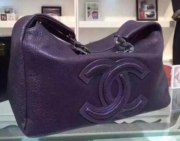 Chanel Top Original Leather Hobo Bags A92170 Purple