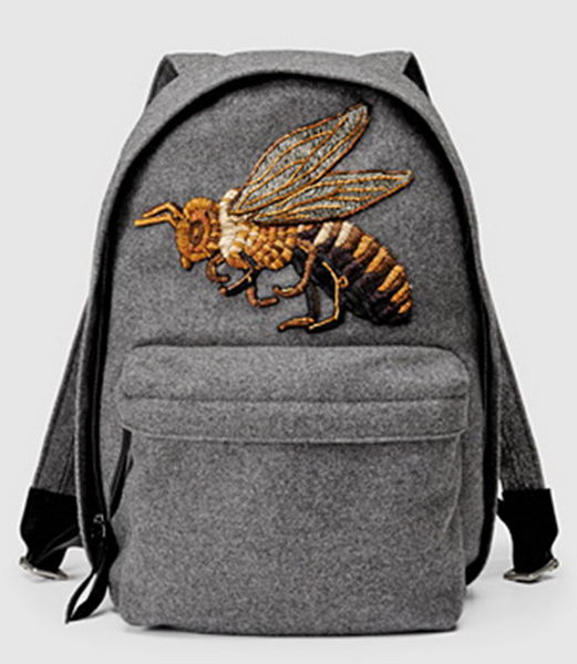 Gucci Beaded Sky Wool Backpack 400248 Grey