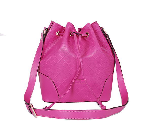 Gucci Bright Diamante Leather Bucket Bag 354228 Rosy