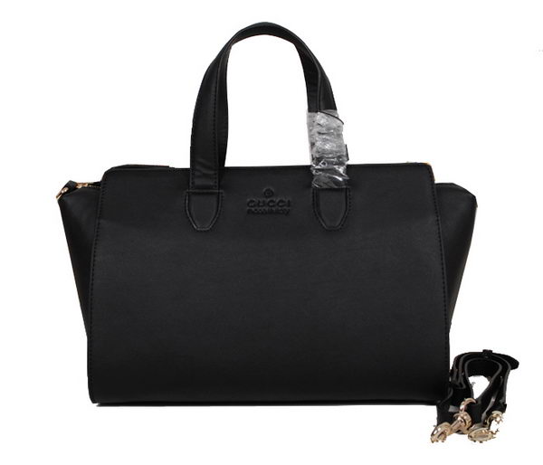 Gucci Glace Calf Leather Tote Bag 331868 Black