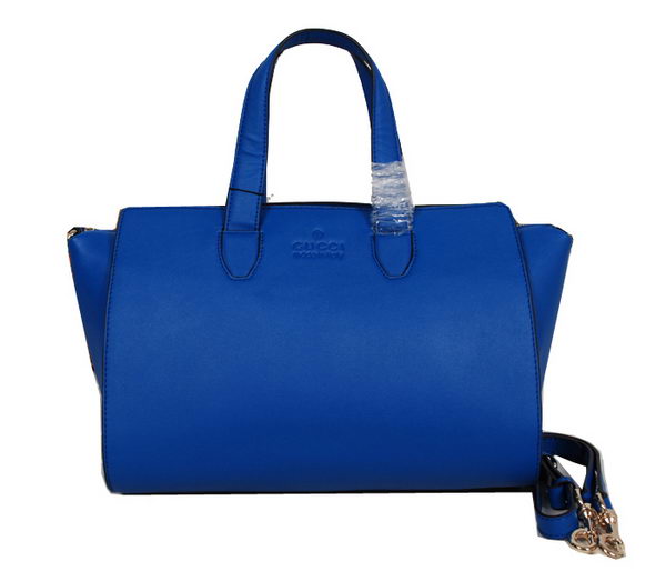 Gucci Glace Calf Leather Tote Bag 331868 Blue