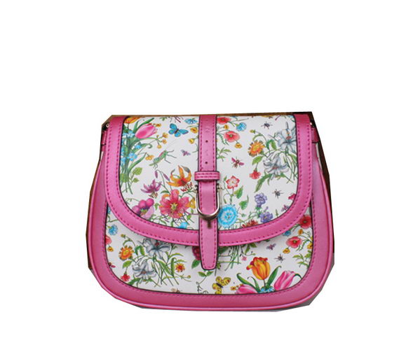 Gucci Nice Flora Leather Shoulder Bag 336749 Rose