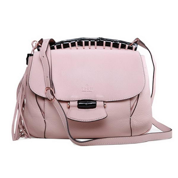 Gucci Nouveau Leather Shoulder Bag 347101 Pink