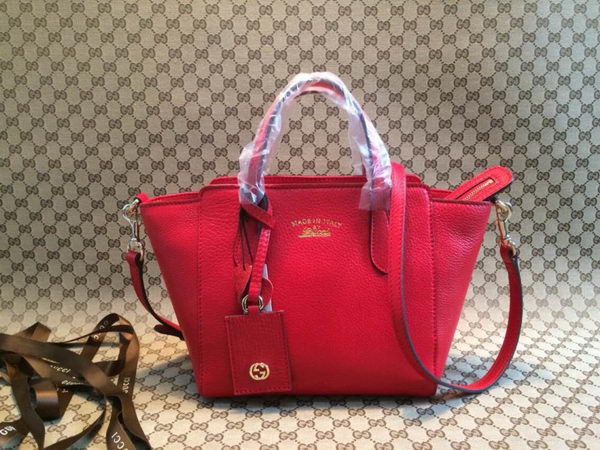 Gucci Swing mini Leather Top Handle Bag 368827 Red