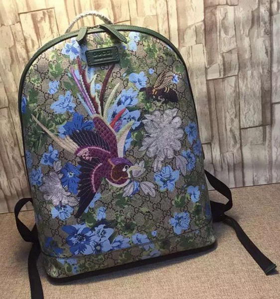 Gucci XL GG Floral Print Backpack 419584 Green