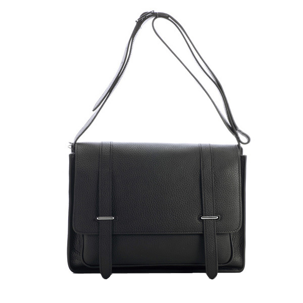 Hermes Etriviere Messenger Bag Grainy Leather H1069 Black