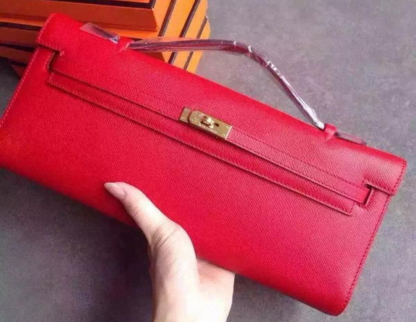 Hermes Kelly 31cm Clutch Original Leather KL31 Red