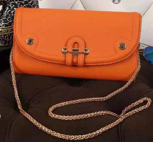 Hermes Passe-Guide Shoulder Bag Calfskin Leather H33225 Orange