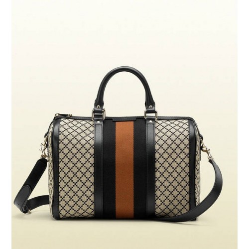 Gucci Annata Tela Boston Borsa Acquisto Online