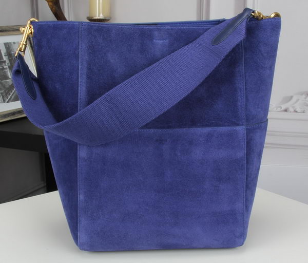 CELINE Sangle Seau Bag in Original Suede Leather C3360 Royal