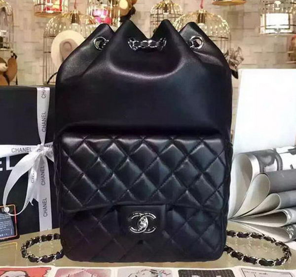 Chanel Backpack Original Sheepskin Leather A94417 Black