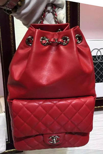 Chanel Backpack Original Sheepskin Leather A94417 Red