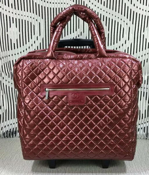 Chanel CoCo Nylon Trolley A33045 Burgundy