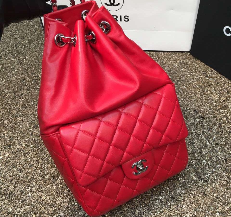 Chanel Cruise LAMBSKIN ZAINO ROSSO A94417