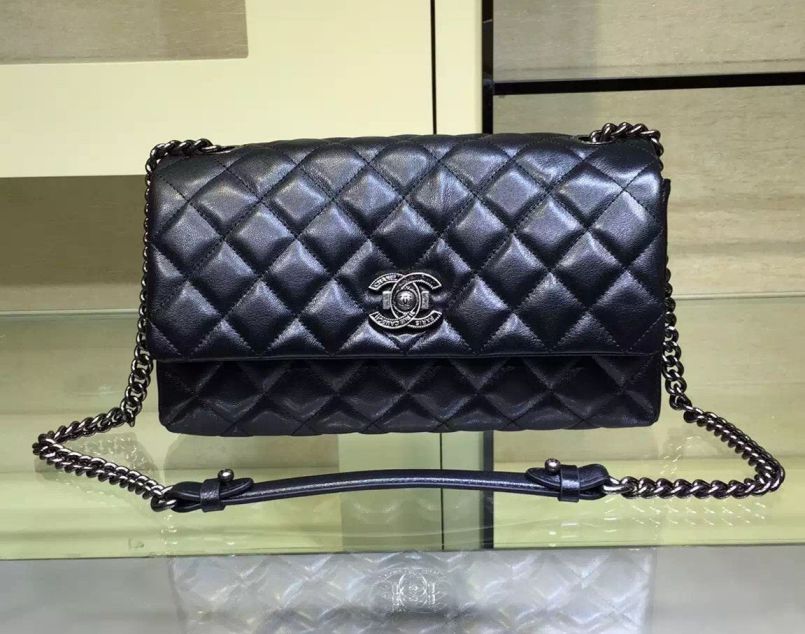 borse Chanel VITELLO FLAP A93018 NERO AUTUNNO-INVERNO