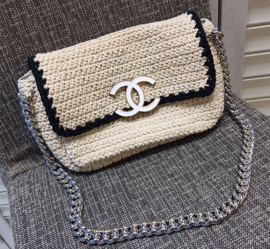 Chanel Crochet-lavoro Flap Borse