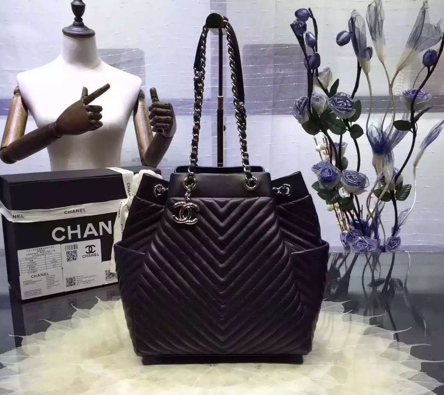 Chanel vitello borse coulisse A91135 IN NERO