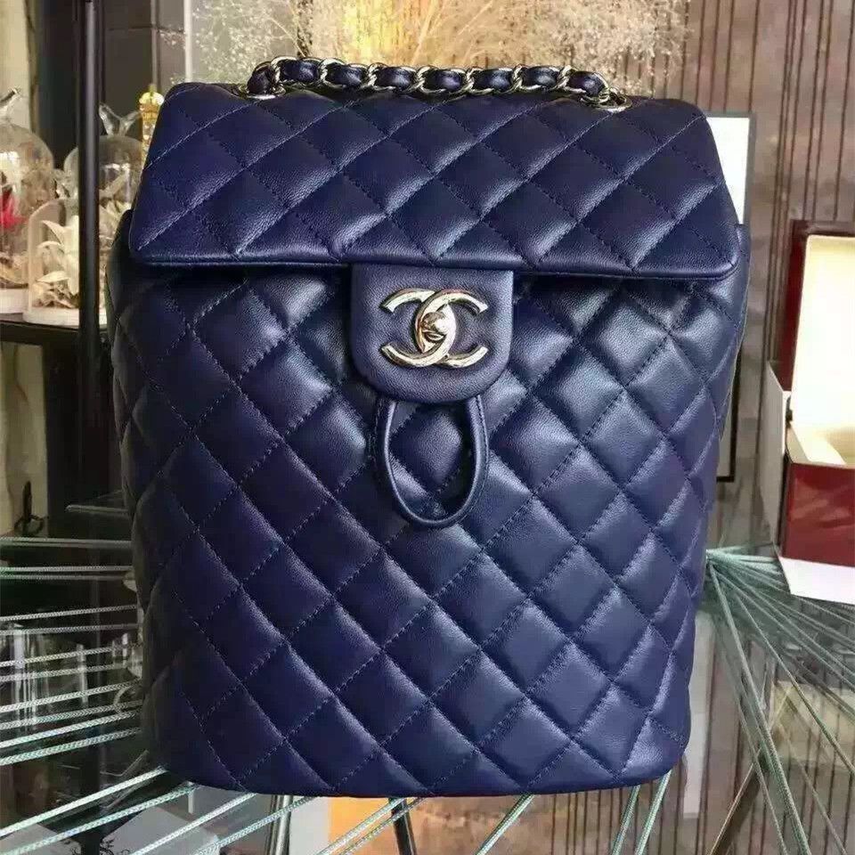 Chanel LAMBSKIN ZAINO A91121 BLU