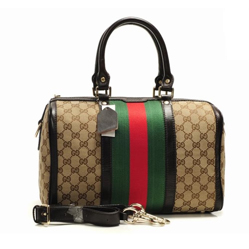 Gucci Borse 2016 Nuovo Arrivo Canvas Beige/Caffè - gucci napoli - zDXBc1418031