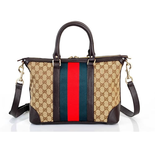 Gucci Borse 2016 Nuovo Arrivo Canvas Caffè - borse gucci catalogo - BxZHV2907963