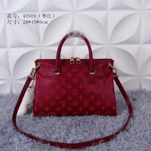 Louis Vuitton in pelle Litchi Pallas Cerise Bag M40909 Borgogna