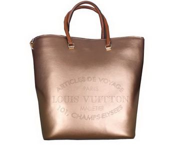 LV 2014 SS Veau Soie FLORE Pelle GM M48859 Bronzo